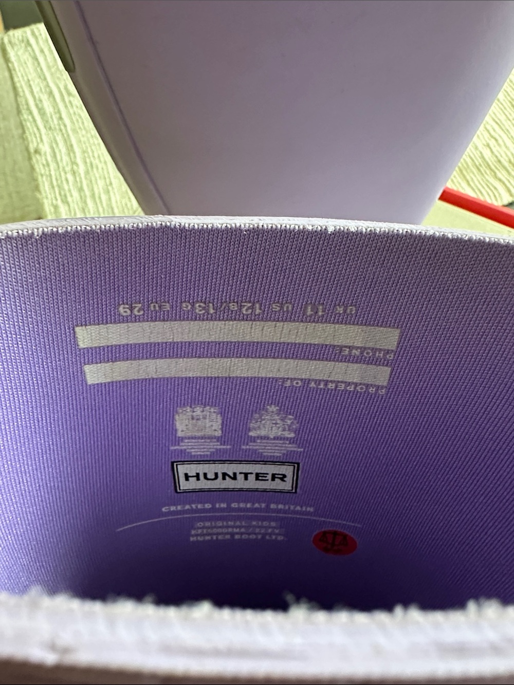 Hunter Original Lavender Rain Boots with Side Buckle B12 G13 Very Nice. - Picture 4 of 9